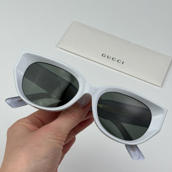 Gucci GG1532SA 003 BRAND NEW Sunglasses Grey Unisex Cat Eye - Picture 1 of 12